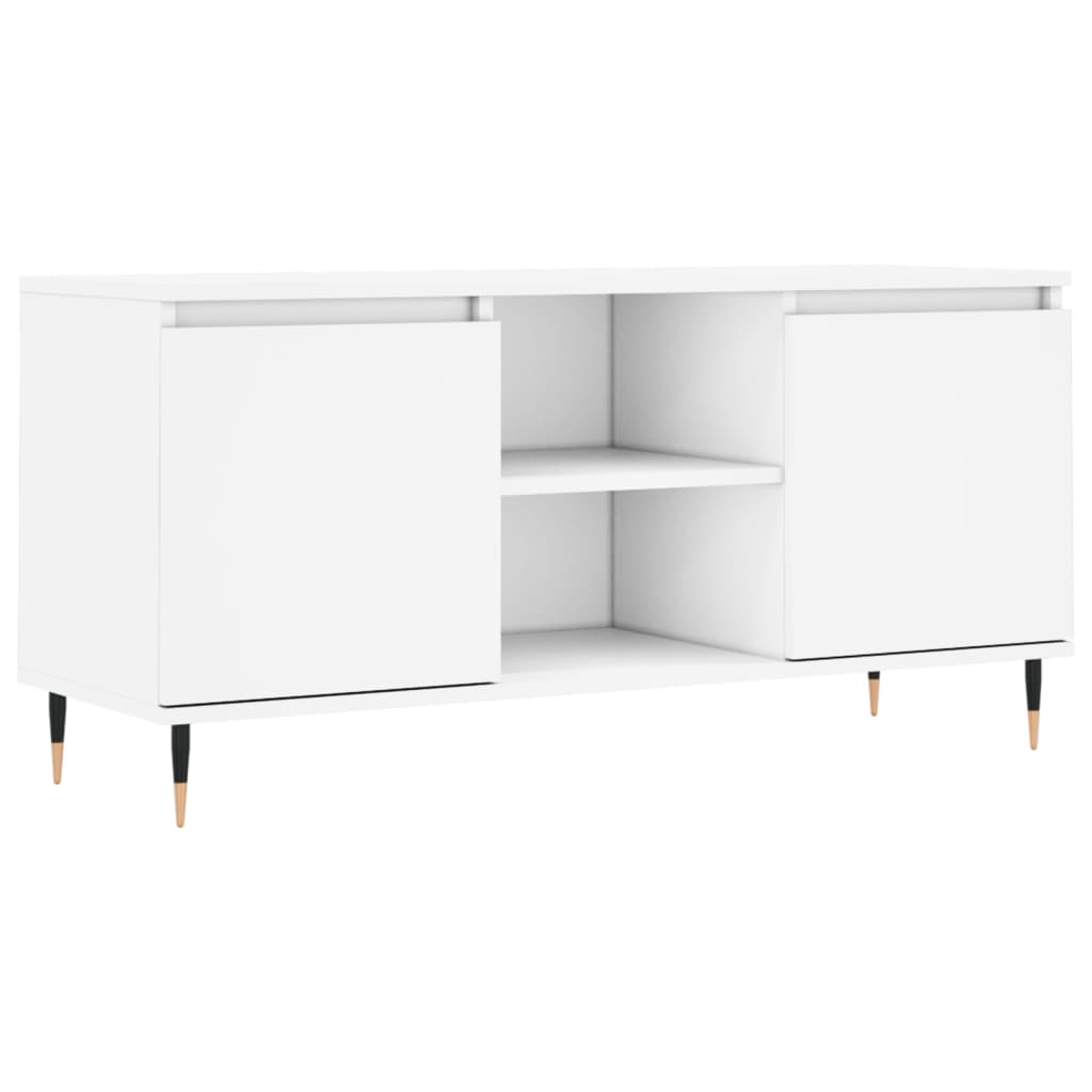 vidaXL TV-Schrank Weiß 104x35x50 cm Holzwerkstoff