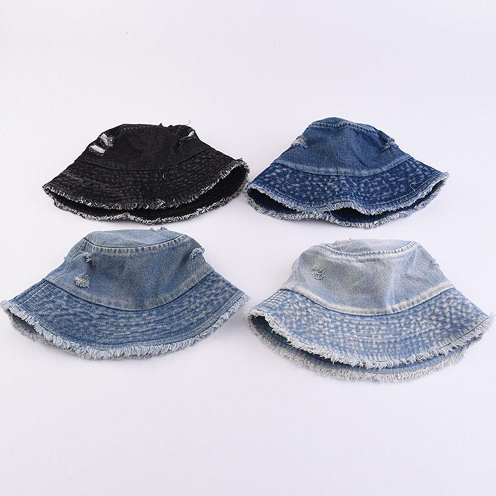Korean Style Fishermen Caps Washed Denim Sun Protection Hat Personalized Sun Hat  Climbing