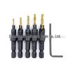 High Carbon Steel Wood Plug Drill - Round Tenon Remover & Titanium Countersink Hole Opener