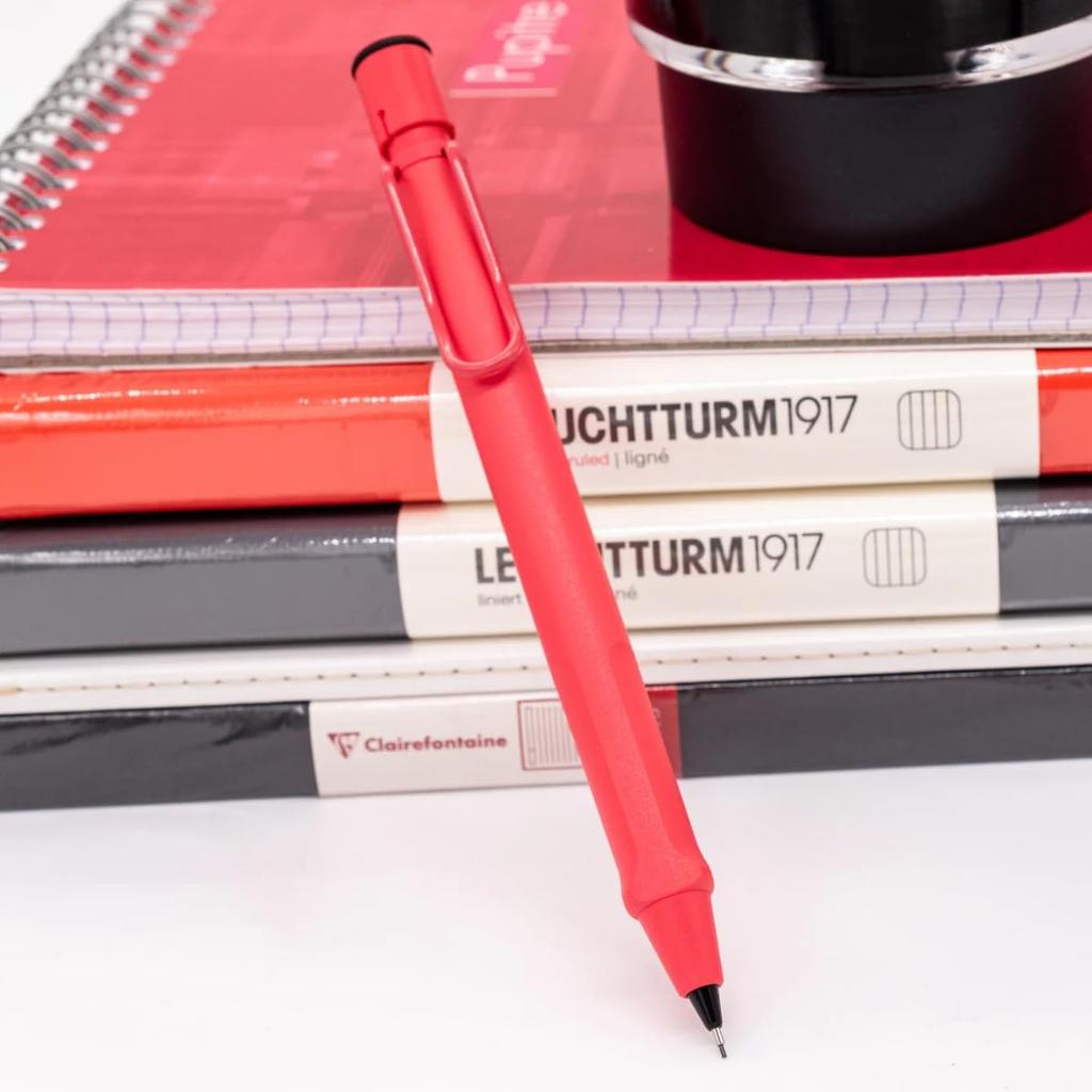 LAMY Safari Sunset Coral Mechanical pencil with ergonomic grip and Made of durable ASA Ideal for drawing and Includes LAMY M 41 fine point refill with