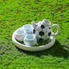 Decoration Mini Ceramic Teapot Sports Style Soccer Shape Teapot Tea Cup Set  Home Desk