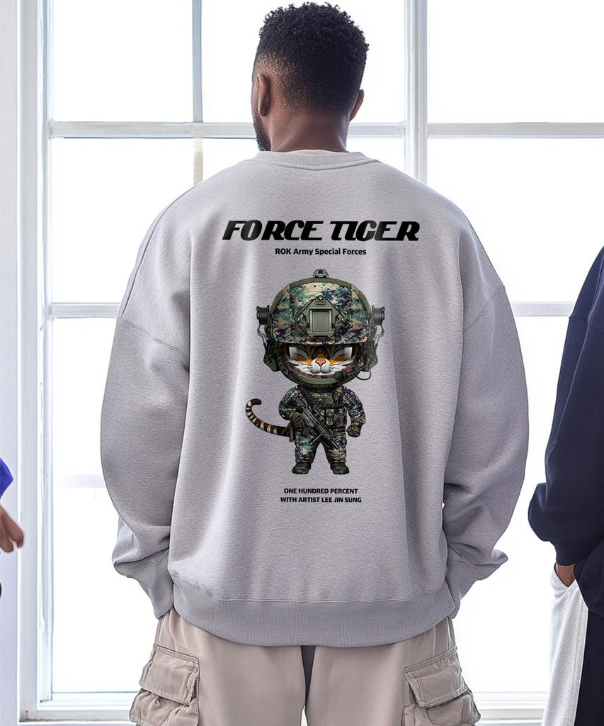 OHP Ohpxjs.Lee Bspecial Forces Poster Tiger Oversized Heavy Sweatshirt