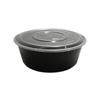 Jimeihewang Disposable Round Food Containers with High Lids, 4800ml, 60 Sets