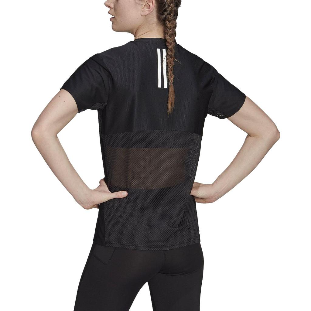 Adidas T Shirts Women's Black Crew Neck Moderate Straight Fit HC6332