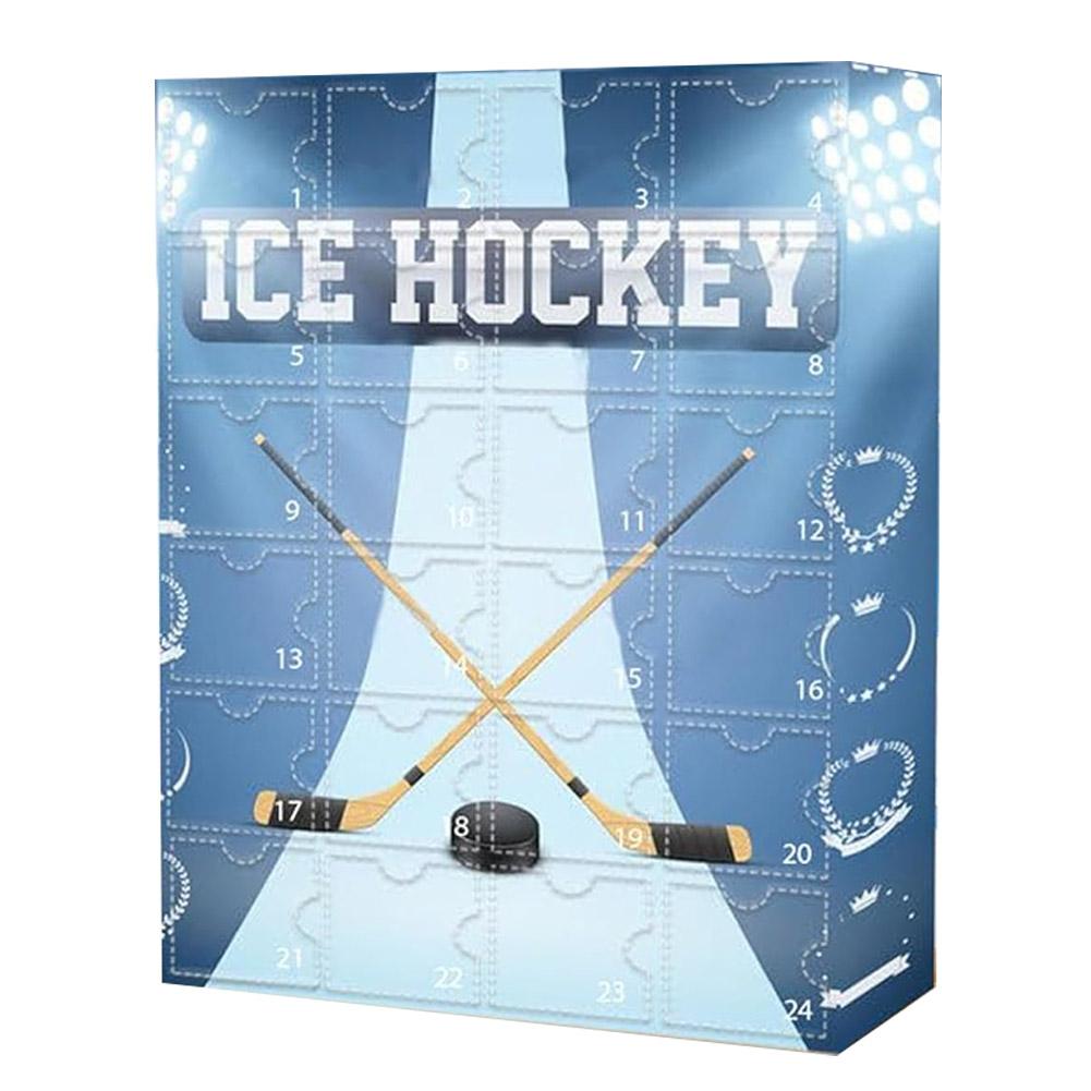 Der mit 24 kleinen Türchen Weihnachtsgeschenk 24-Tage-Countdown Hockey Miniatur Andenken Adventskalender für Weihnachten Kindergeschenk