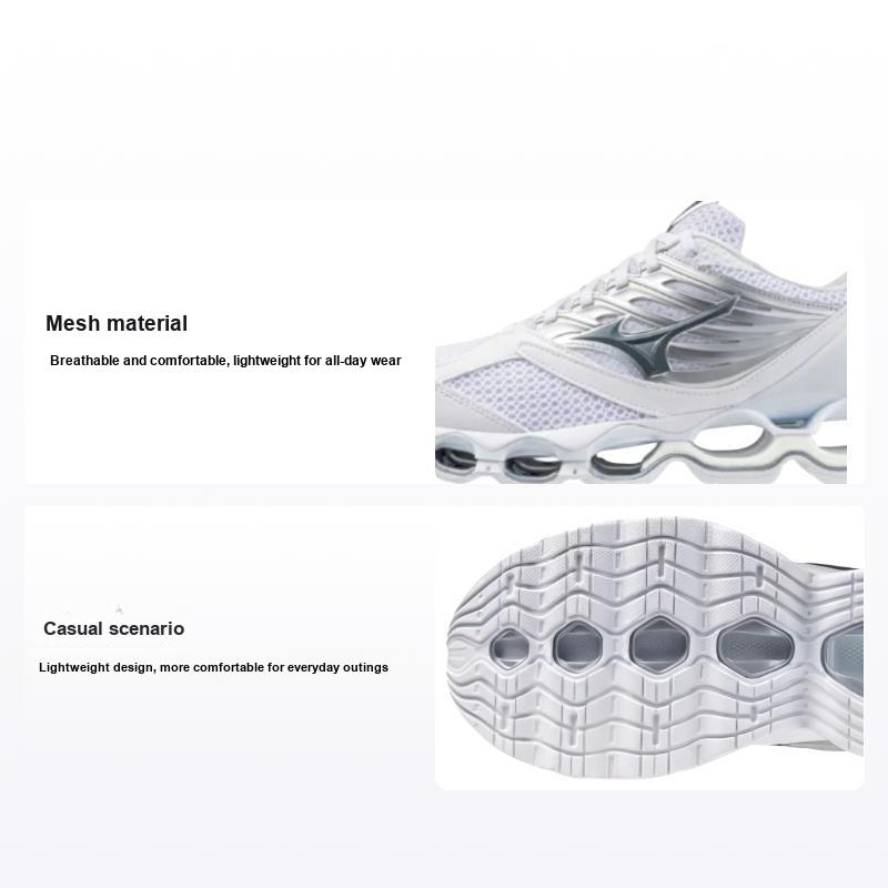 Кроссовки Mizuno Wave Prophecy 13 S белые серебристые унисекс J1GC248331 40.5