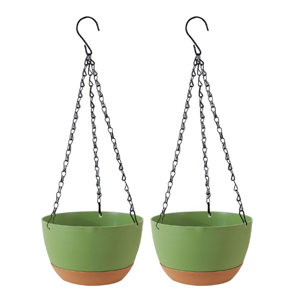 Indoor and Outdoor Hanging with Drainage Holes Lightweight Self Watering Flower Pot for Easy Maintenance and Care