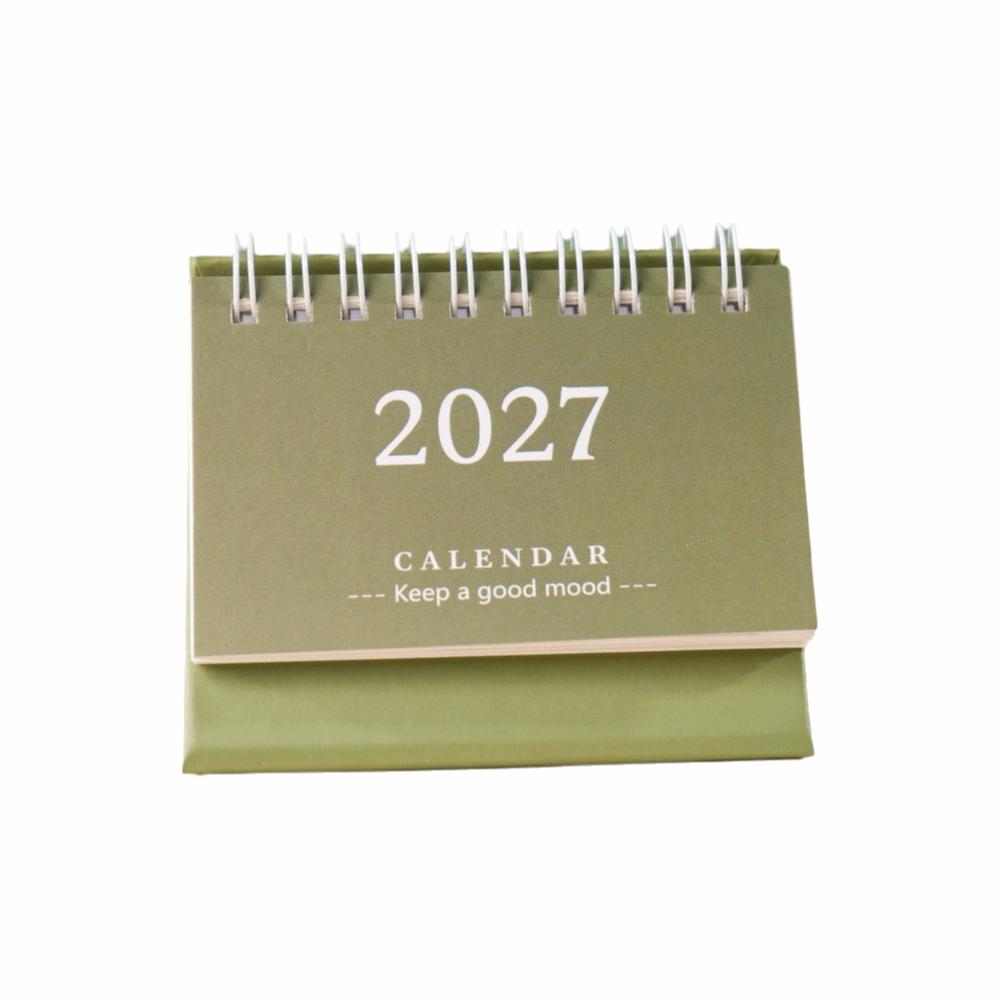 Mini Standing Calendar Coil Flip Calendar New 2027 Desk Calendar  Desk Planning