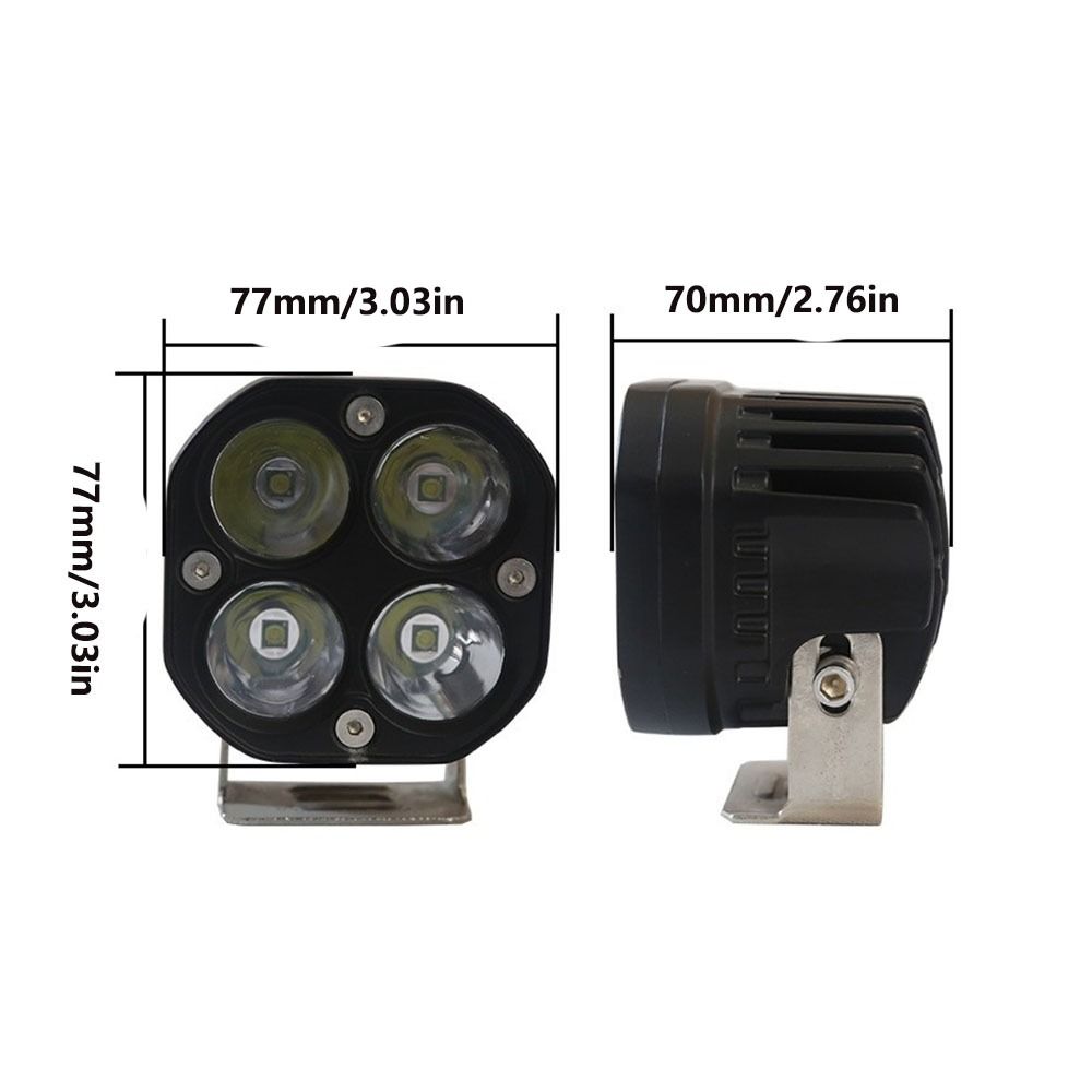 12V 24V Driving Moto Spotlights White/Yellow Light Car Fog Lamp Motorcycle Work Light  Truck