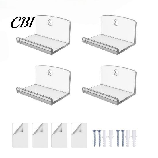 Floating Record Storage Adhesive Vinyl Wall Mounts, Easy Installation Acrylic Studio Mounts Shelves, Strong Hold Holder for Displaying Album