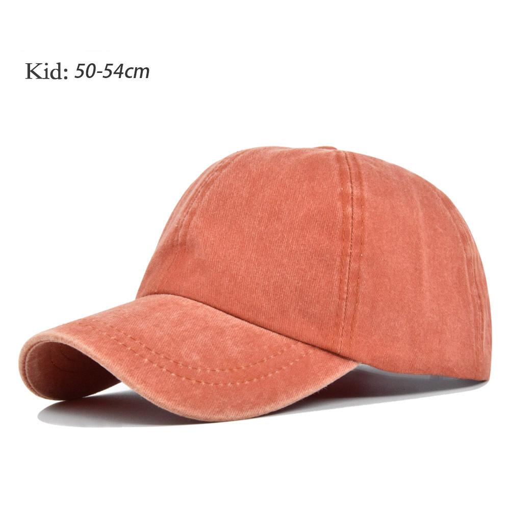 Baseball Cap Kid Baseball Cap Solid Cap Spring Autumn Cap Summer Hat Pure baseball cap cowboy Water washing Hats Hat