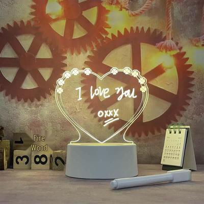 LED Desktop Acrylic Memo Board - Whiteboard and Message Display