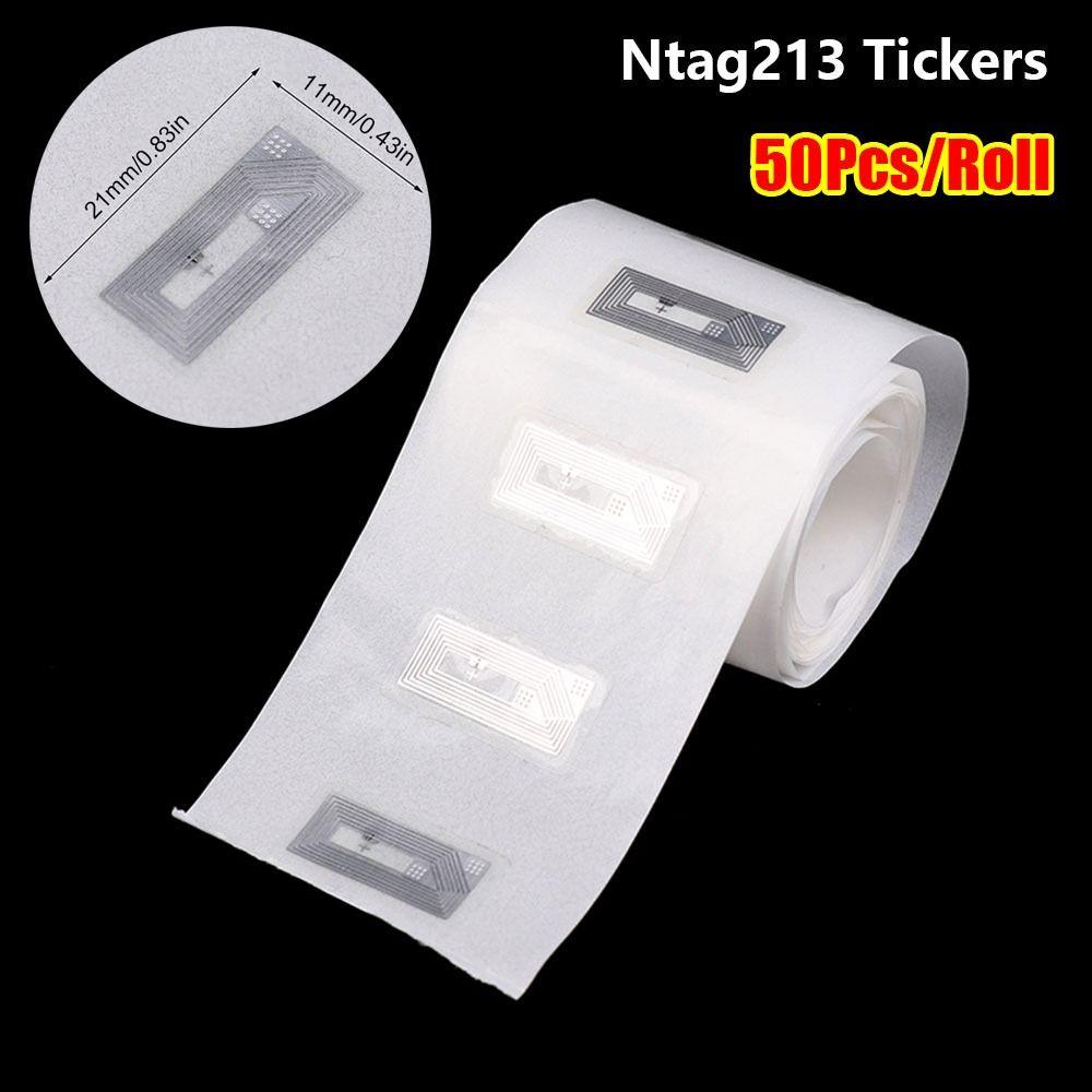 50Pcs 11x21mm NFC Chip NTAG213 Sticker  for Copier Writer Duplicator Copy