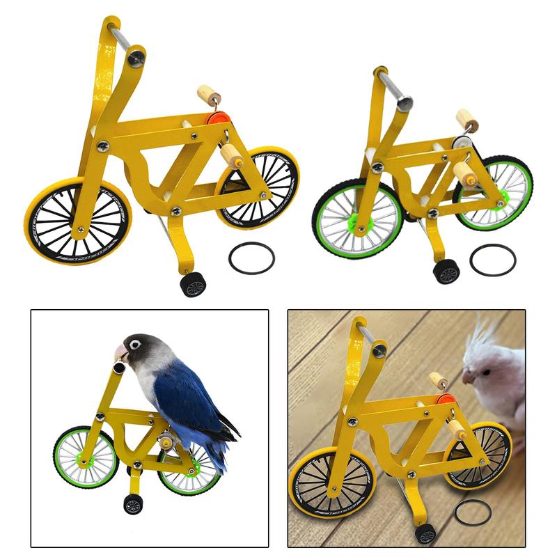 Bird Training Toy Training Supplies Parrot Puzzle Bicycle for Parakeet