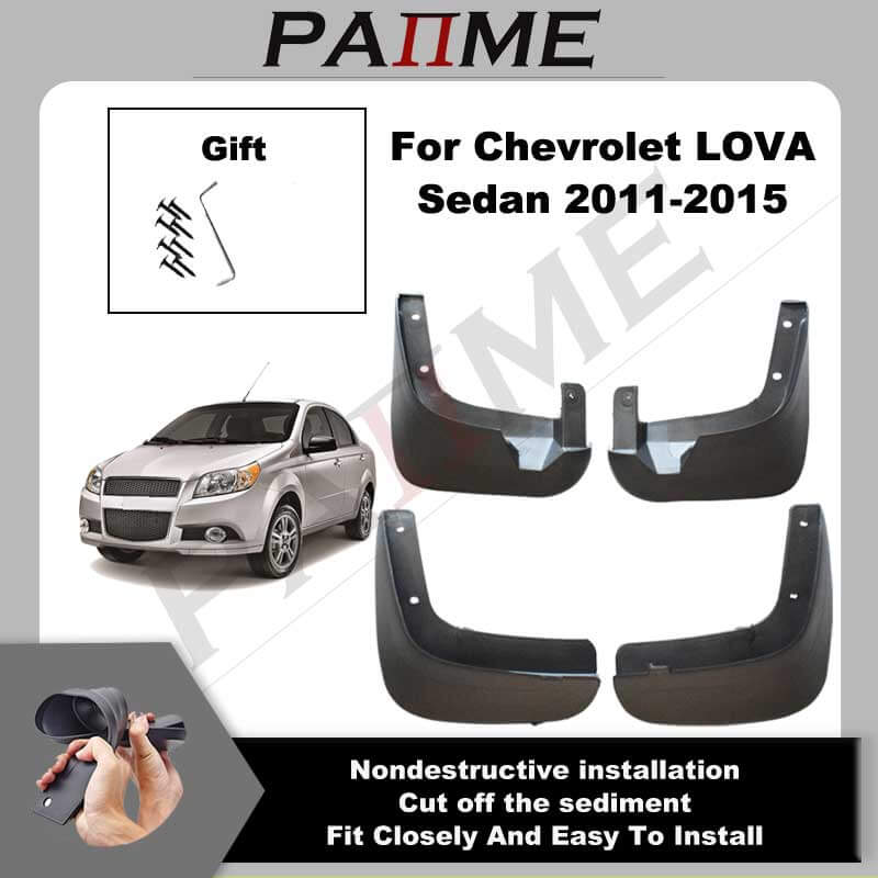 

Автомобильные брызговики, пригодные для Chevrolet LOVA Sedan 2011-2015, 4 шт./компл., формованные брызговики, передний и задний брызговик