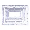 6Pcs/Set Torn Rectangle Frame Metal Cutting Die for DIY Scrapbooking Photo Album