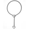 Heart Slip Chain Necklace For Women Fashion Punk Rock Goth Choker Jewelry Accessories