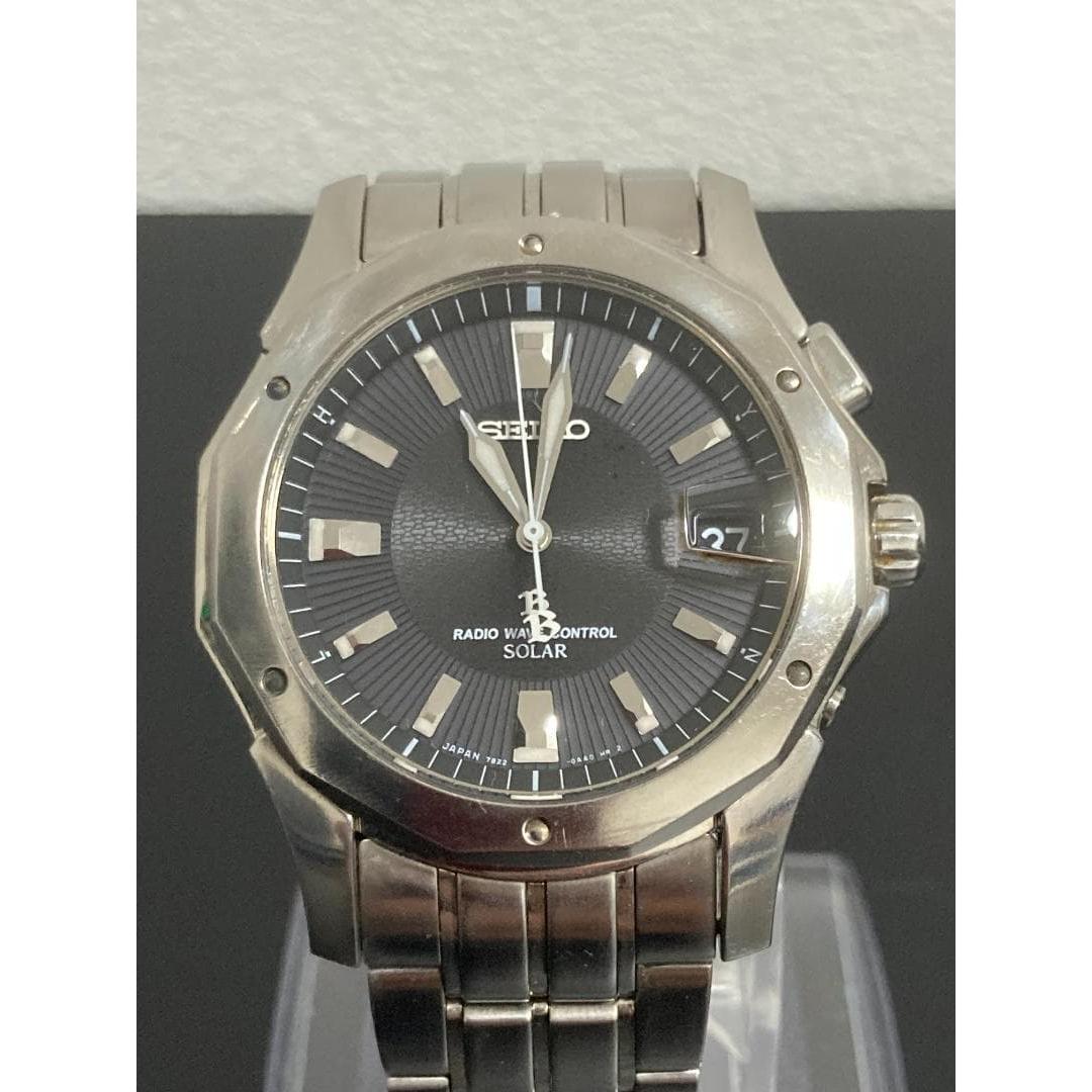 Seiko Brights Solar Radio Titanium 7B22-0AC0 Black Dial Men s