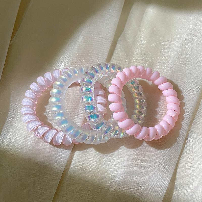 Gradient Color Elastic Hair Rope - Summer Style Bun Holder for Girls