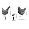 YKLU069-256 3D Rooster, Hen, Duck & Pig Outdoor Garden Decoration Plug