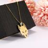 Teamer Cool Animal Wolf Head Pendant Necklace for Women Men Stainless Steel Wolf Pendant Vintage Punk Party Jewelry Animal Gifts