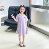 Girl Polo Dress Summer Girls Casual Pure Color Polyester Breathable