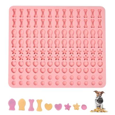 130-Grid Silicone Baking DishDog Cookie 5 Shapes In 1 BPA-free Baking Dish Mold for DIY Dog Cookies And Treats