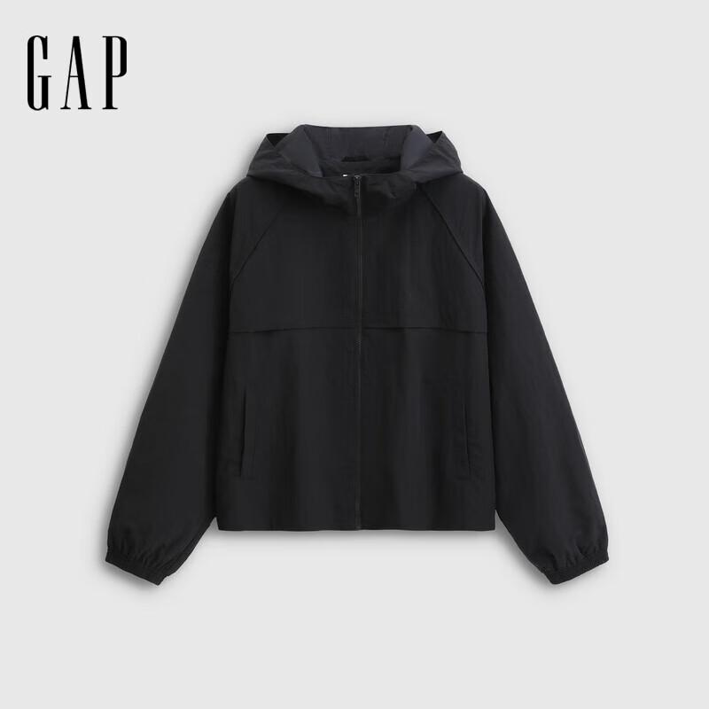 

Gap Women s 2025 Autumn Embroidered Logo Loose Hooded Jacket M