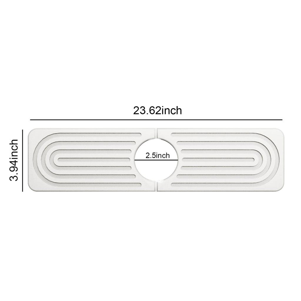 Diatomite Fast Drying Sink Faucet Mat 23.62x3.94in Water Absorbing Guard & Sink Protectors for Bathroom Counter
