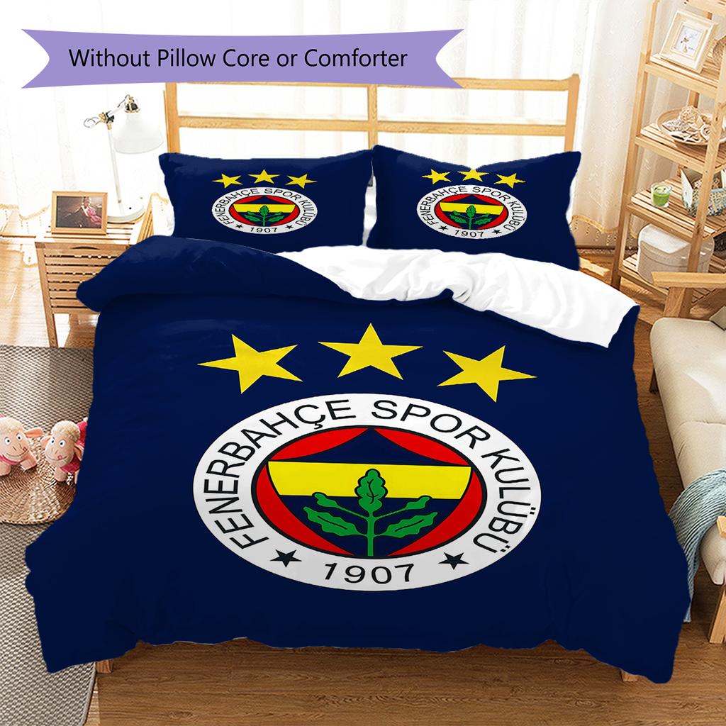 Sportovní klub Fenerbahce, Povlečení se vzorem FCSB, Sada přikrývek Povlak na přikrývku Povlak na polštář Domov Narozeninový dárek (1 * povlak na peřinu + 2 * povlak na polštář, bez jádra)