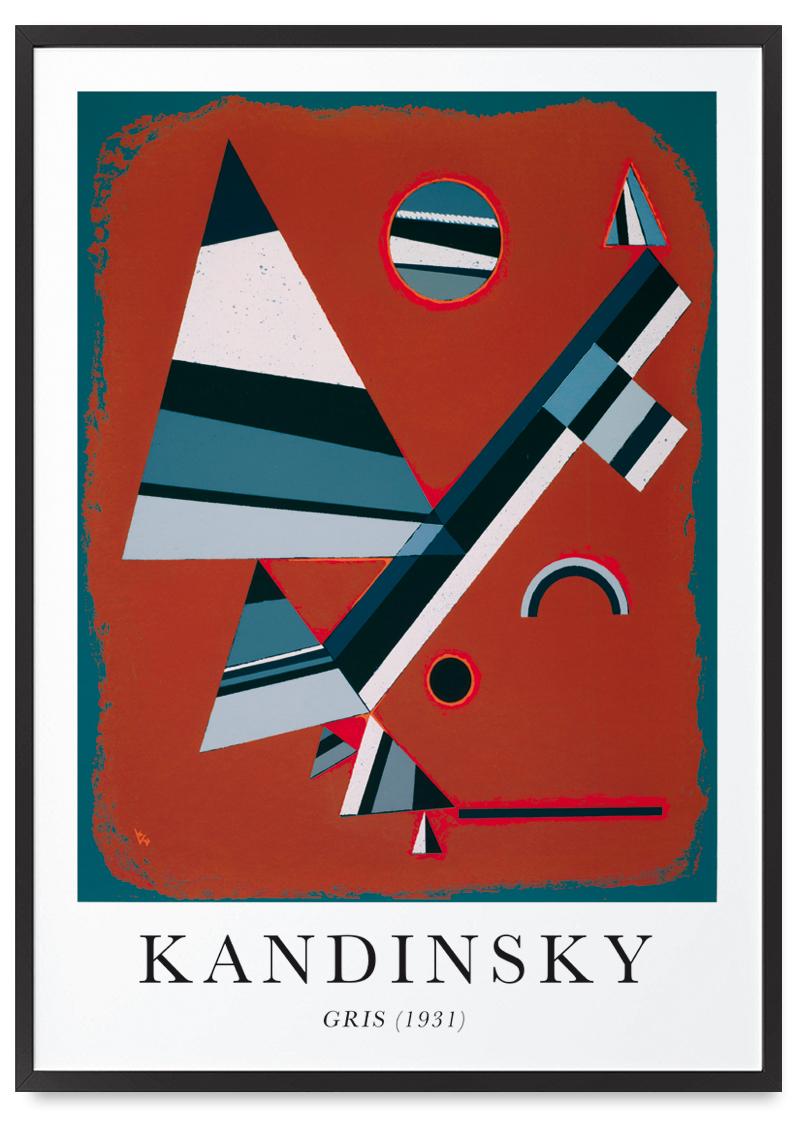 

Plakat Kandinsky abstrakcja gris 21x30 cm