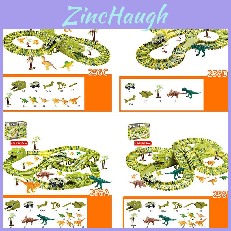Flexible Electric Car Racing Track Dinosaur Scene Kid Educational Toy