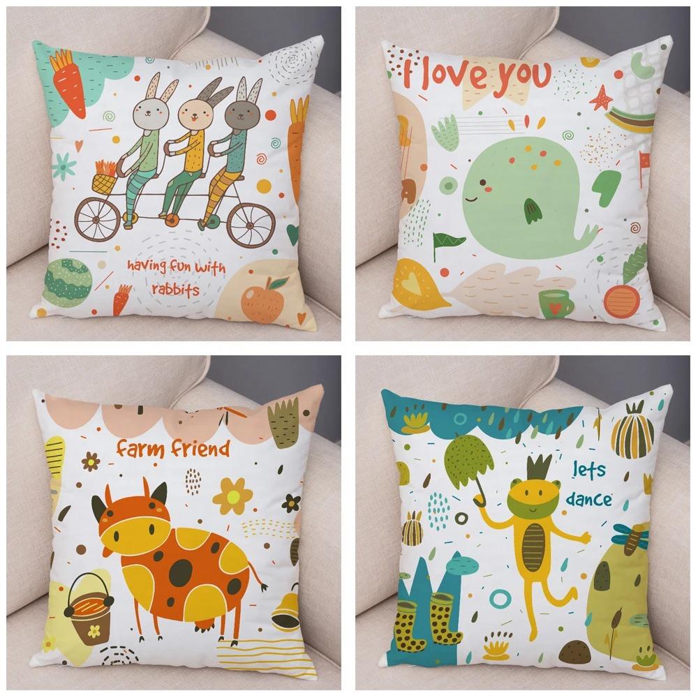 Cute Cartoon Animal Decorative Pillowcase Office Living Room Car Ornaments Home Pillowcase