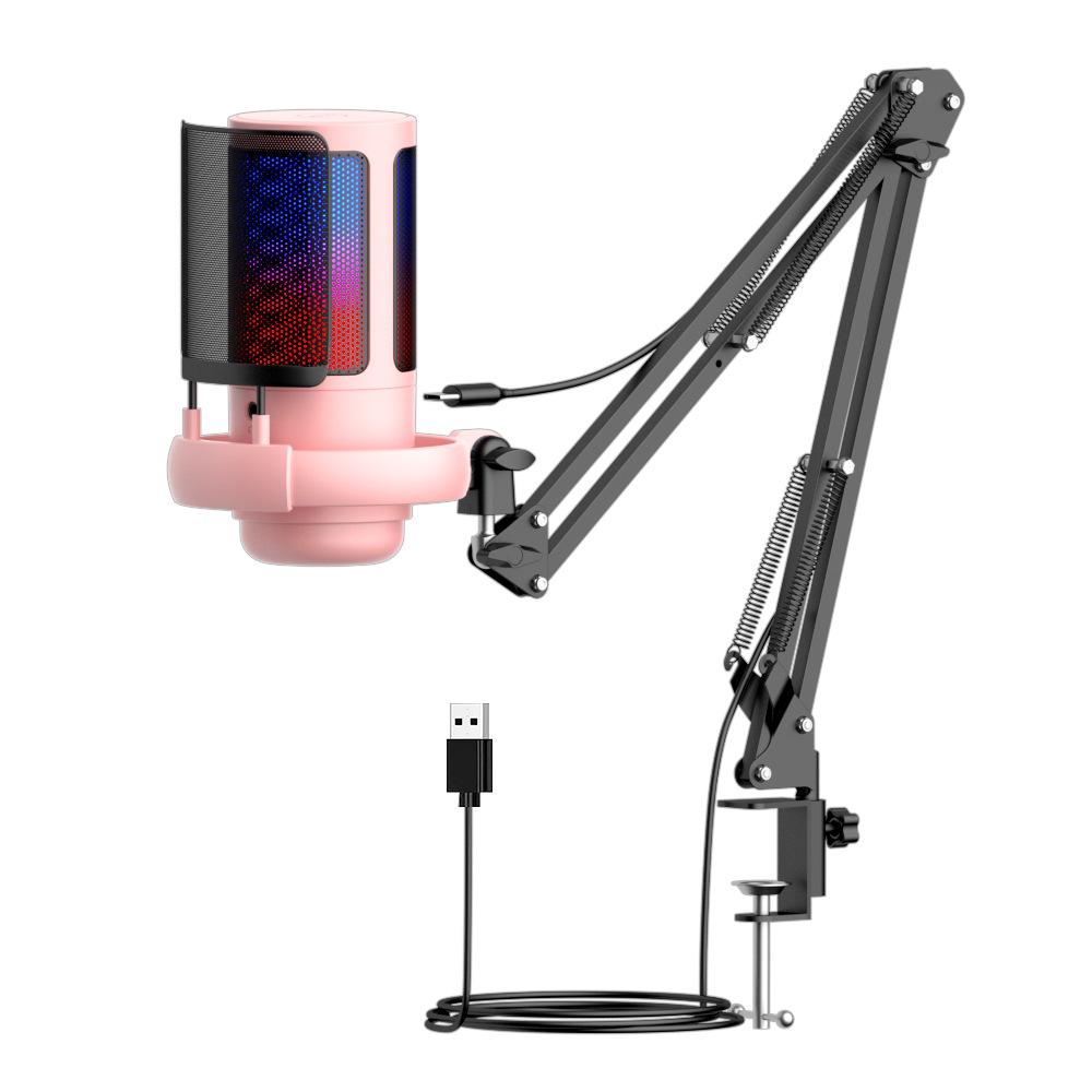 RGB USB Desktop Microphone for Live Streaming and Recording