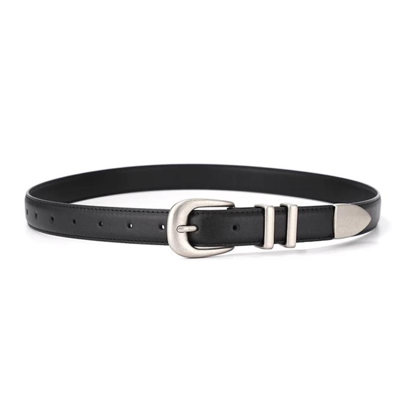 Belt Women'S Leather Decorative Black Belt Premium Design Niche Jeans Belt