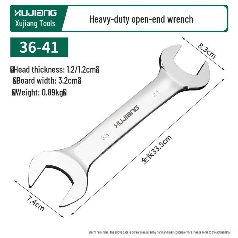 High Hardness Metric Mirror Finish Multi-Size Double-Ended Open-End Wrench