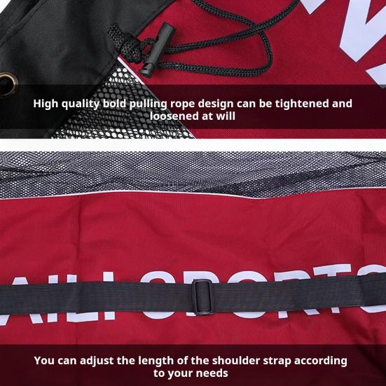 Soccer Ball Bag Drawstring Soccer Mesh Ball Bag Adjustable Heavy Duty Sports Equipment Net Sack for Basketball Volleyball Football