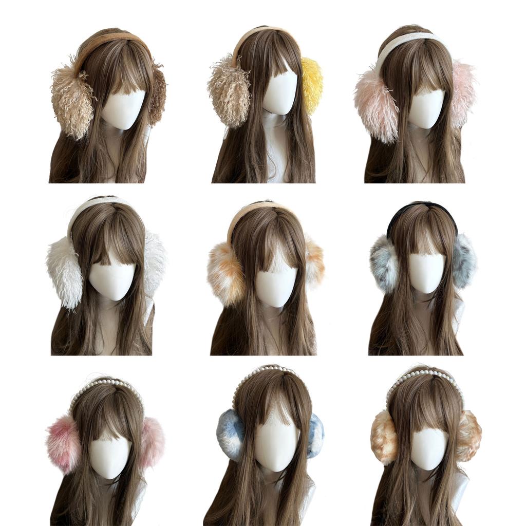 Collapsible Plush EarMuffs for Women and Kids Ear Warmer Furry Headband for Winter Christmas New Year Gifts