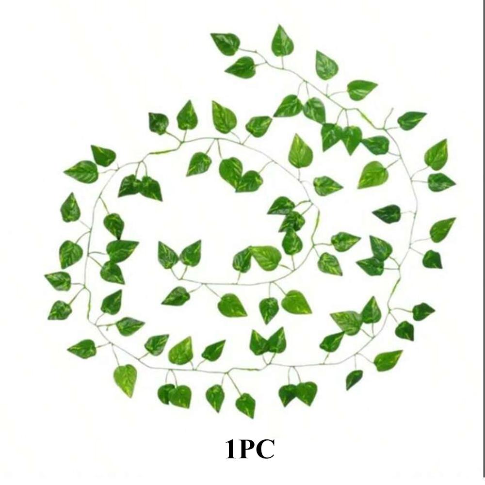 12/24Pcs Artificial Ivy Leaves  Greenery Garland Fake Watermelon Vine Hanging Plants for Wedding Party Decoration