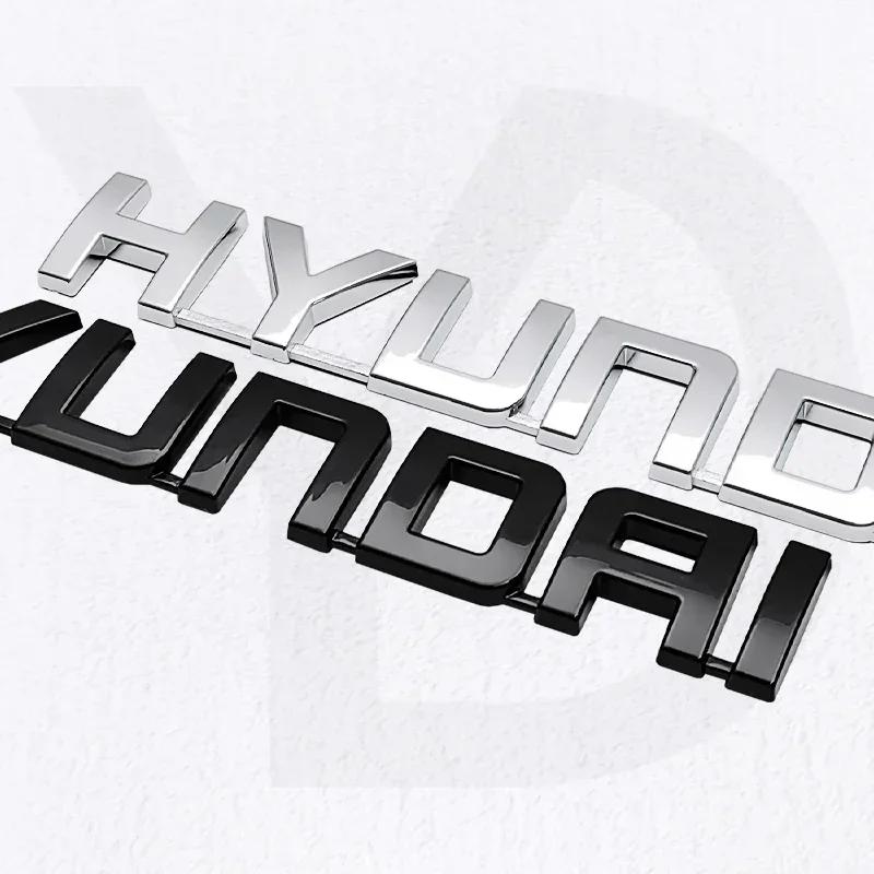 Badge For Hyundai ABS Car Logo Santa Fe Elantra Tucson I20 Ix25 Sonata I30 I10 Ix35 N Line Body Decals Rear Sticker Accessoire RR77