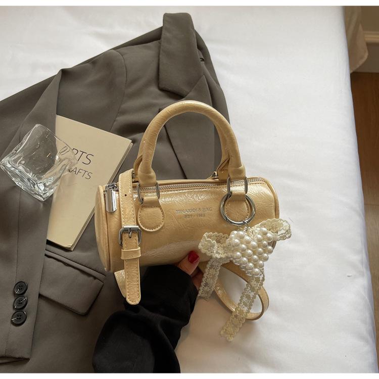 Popular Retro Small Bag Women's 2025 New Spring and Summer Versatile Messenger Bag Handbag Cylinder Bag