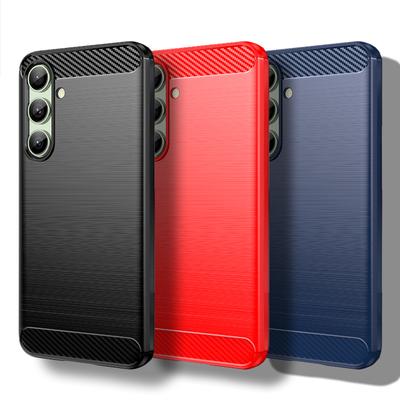 For Samsung Galaxy S24 FE Case For Samsung S24 FE 5G Cover Carbon Fiber Shockproof Silicone Bumper For Samsung Galaxy S24 FE