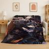 Black Butler Cartoon Anime Flannel Blanket Soft Warm Throw Blanket for Bedroom Living Room Bed Travel Camping Picnic Gift