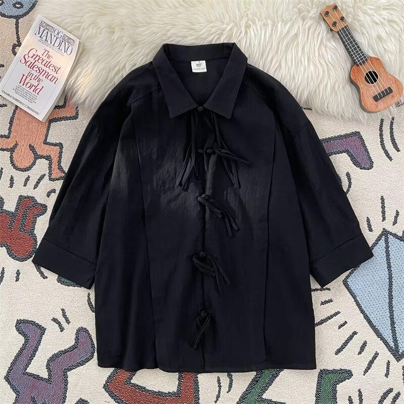 Half Sleeved Men'S Design Sense Niche Summer Trend Top Versatile Handsome Casual Shirt