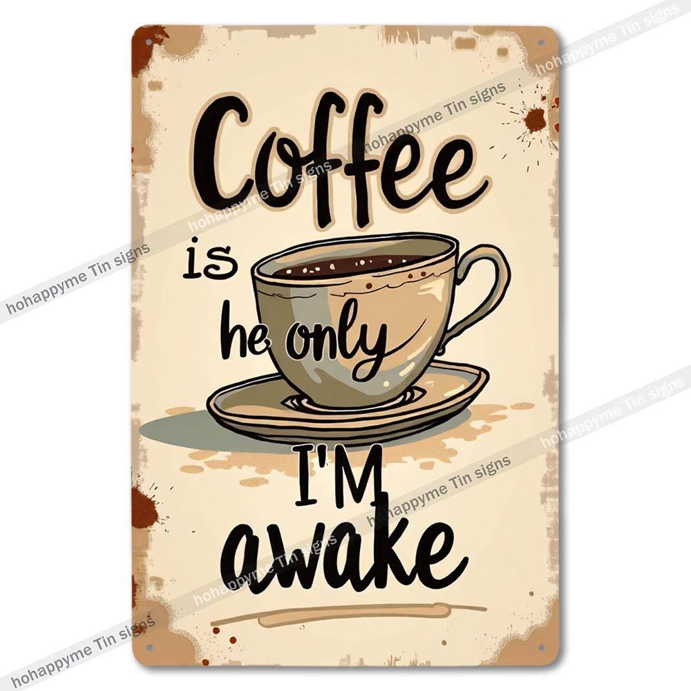 Vintage Coffee Metal Tin Sign Cafe Wall Art Decor Living Room Home Pubs Bar Decoration