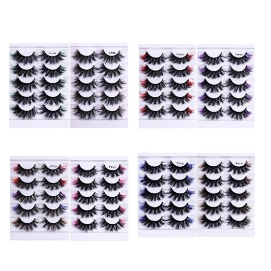 Trendy Takma Kirpikler Canlı Renk Tahriş Etmeyen Göz Makyajı