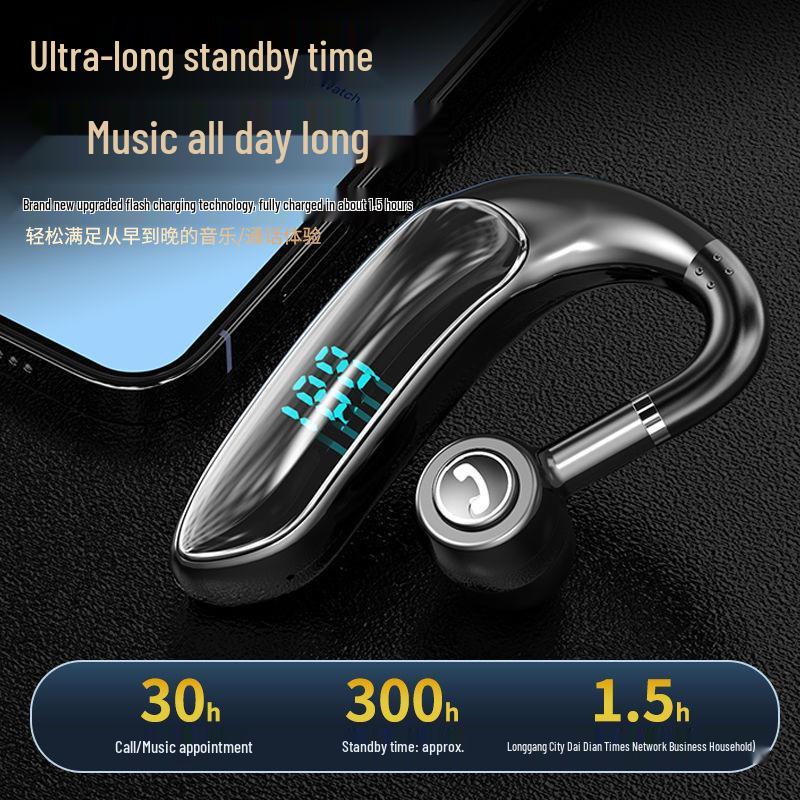 2025 Wireless Bluetooth Ear-Hook Noise-Cancelling Earphones for Business & Sport