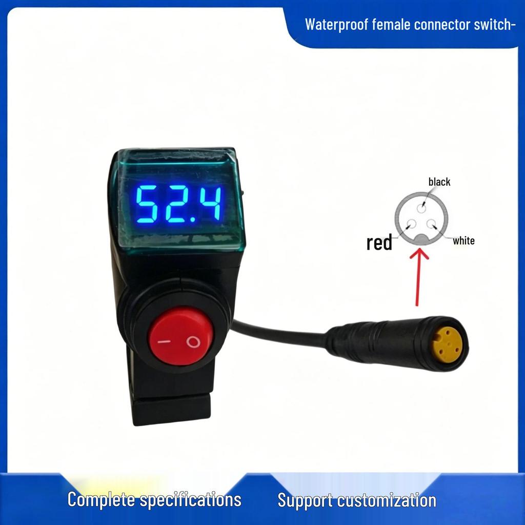 Blue Screen Waterproof Electric Scooter Throttle with Voltage Display & Speed Control Switch