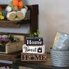 Wooden Tiered Tray Decor Farmhouse Wooden Tabletop Decor Rustic Blocks Centerpiece Holiday Scene Props for Cafe Bakery Backyard