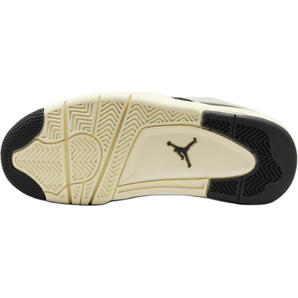 Air Jordan 4 RM GS Svart Seil Barnesko Gym-Rød Kokosmelk FQ7938-006